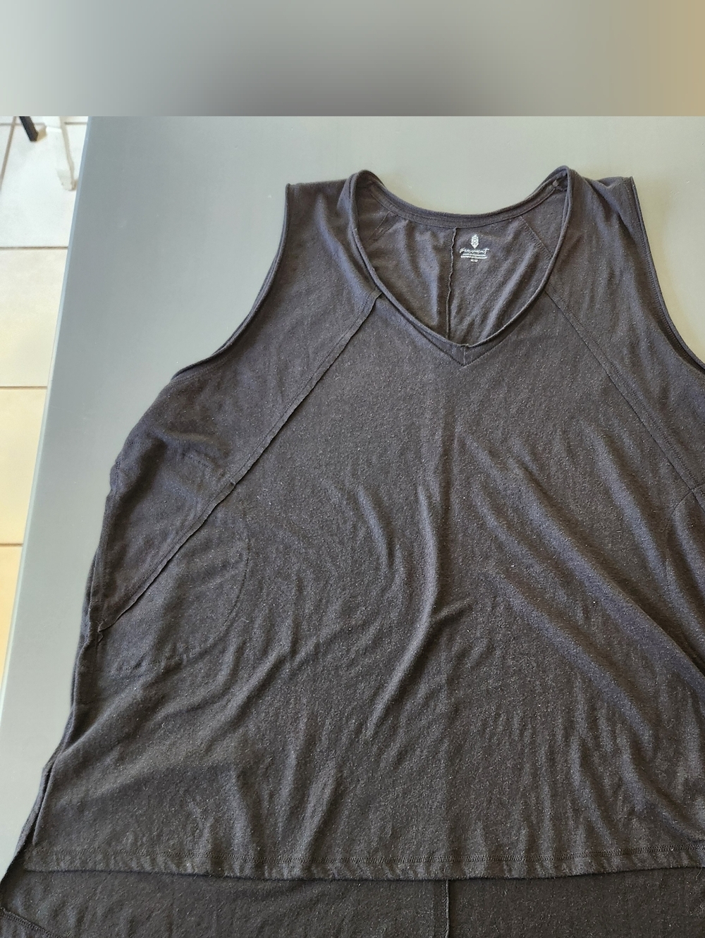 Free People Movement Women's Black City Vibes Tunic Top Med Oversized Side Slits